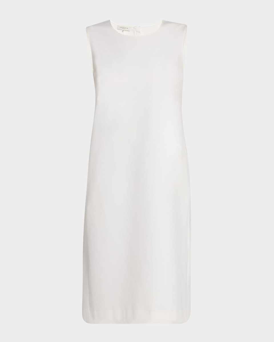 Sleeveless Cotton-Blend Shift Dress